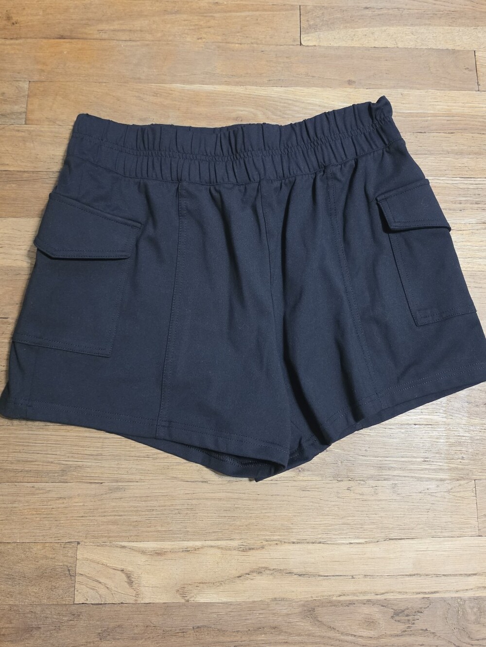 Yogalicious Black Cargo Pocket Lounge Shorts
